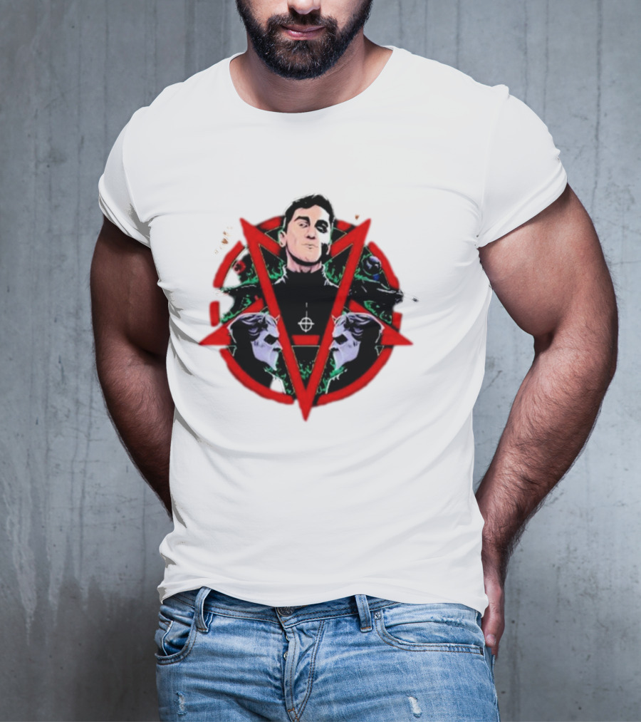 Hawks Remera MVP Vector Triangular Symbol With Mysterious Figure And Crossed Arms T-Shirt