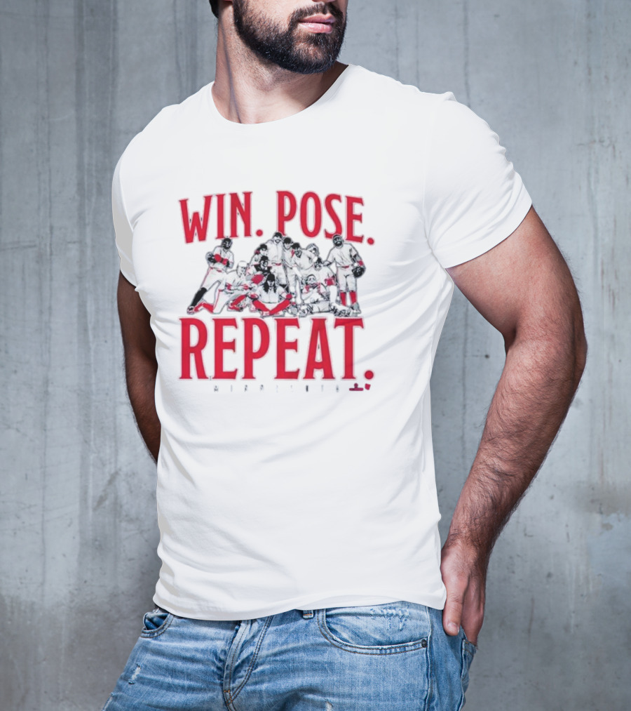 Minnesota Baseball Win Pose Repeat Team T-Shirt