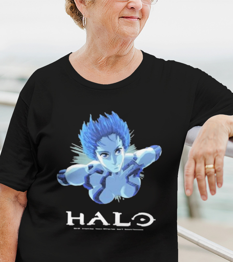 Halo Cortana AI Character Blue Avatar T-Shirt