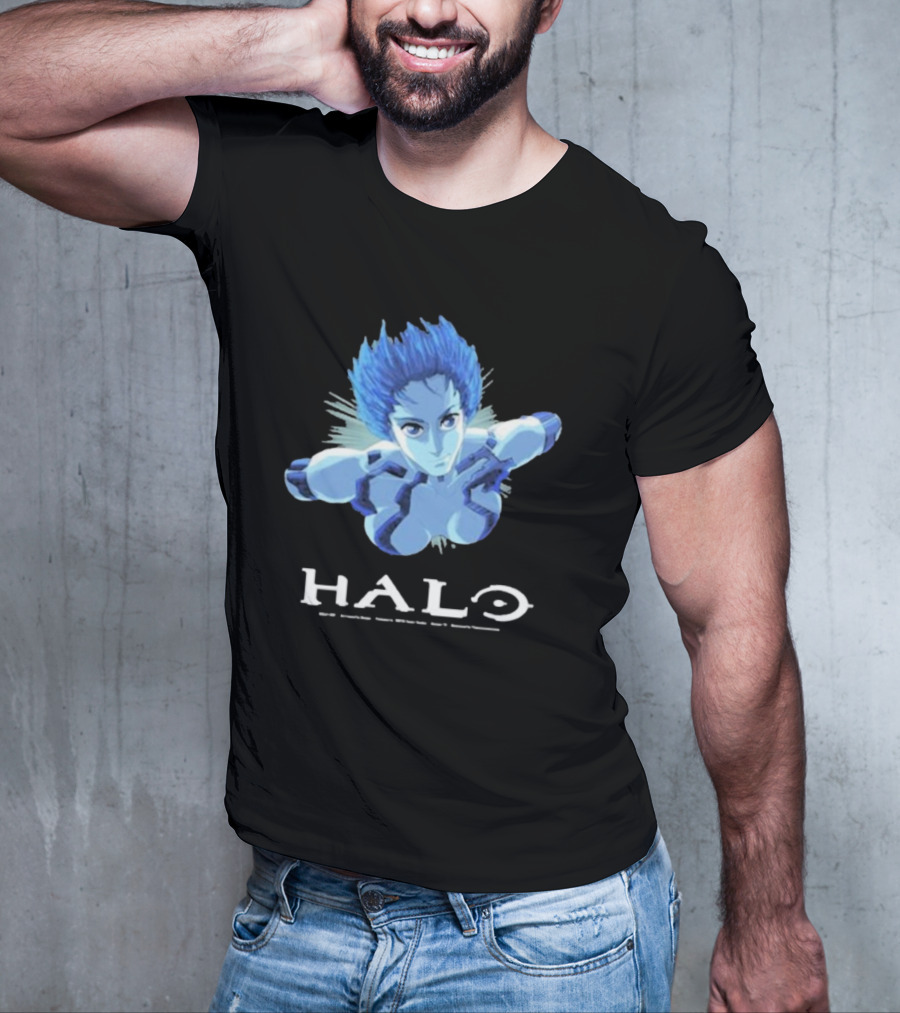 Halo Cortana AI Character Blue Avatar T-Shirt