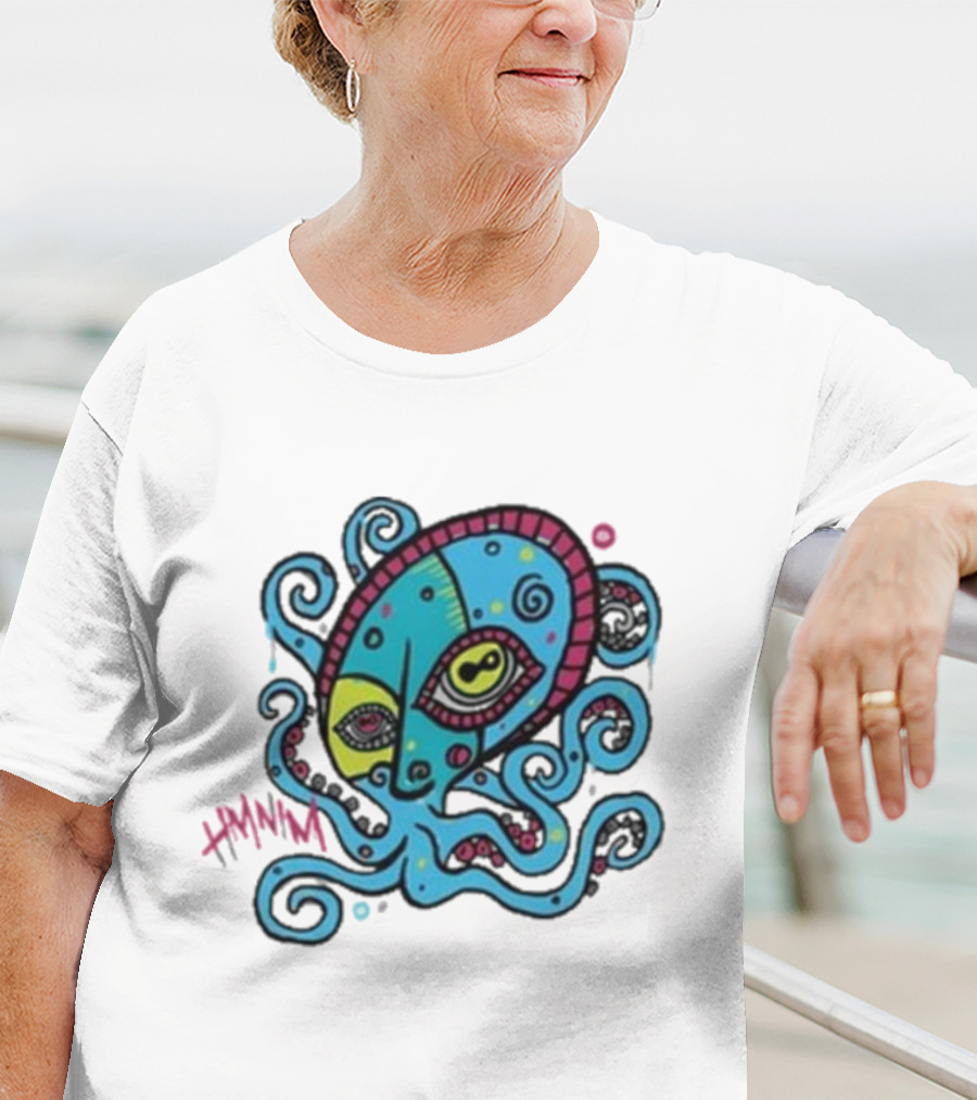 HMNIM Hi My Name Is Mark Cubist Octopus Mask T-Shirt