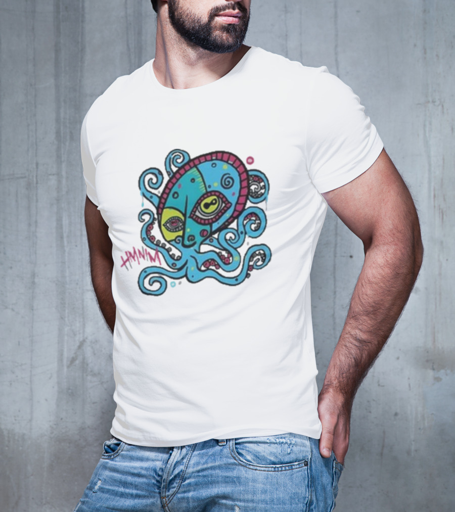 HMNIM Hi My Name Is Mark Cubist Octopus Mask T-Shirt