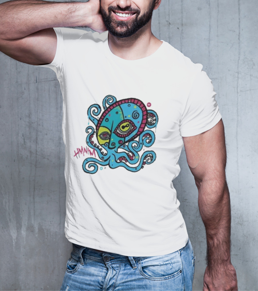 HMNIM Hi My Name Is Mark Cubist Octopus Mask T-Shirt