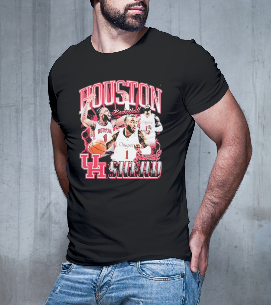 Jamal Shead Houston Cougars Basketball U H T-Shirt