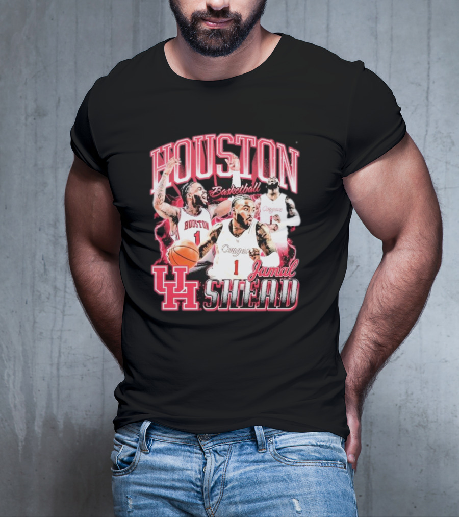 Jamal Shead Houston Cougars Basketball U H T-Shirt