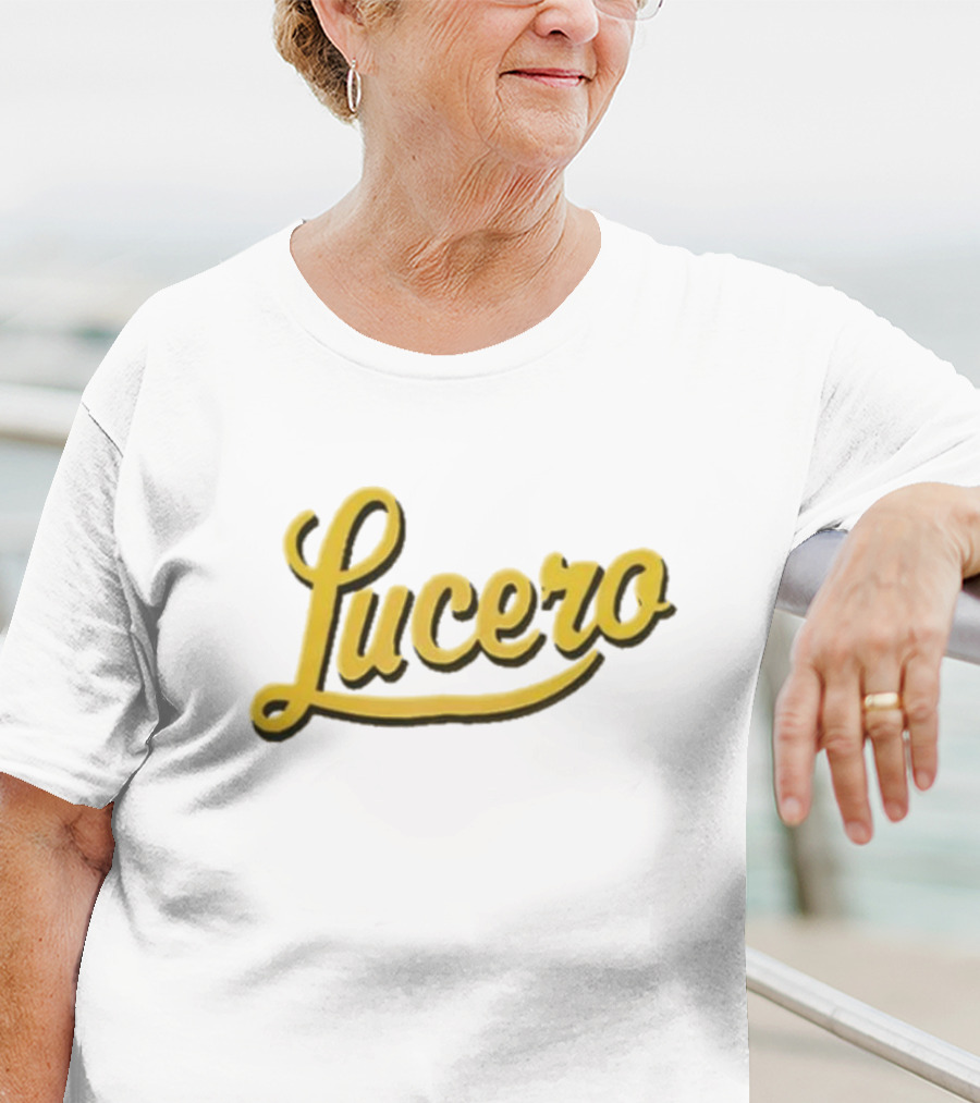 Lucero Script Logo Baseball T-Shirt