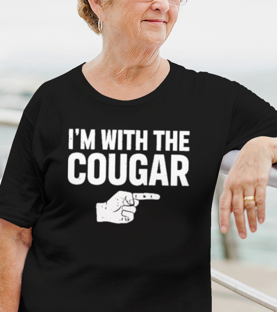 I'm With The Cougar Mark Titus Show Pointing Hand T-Shirt