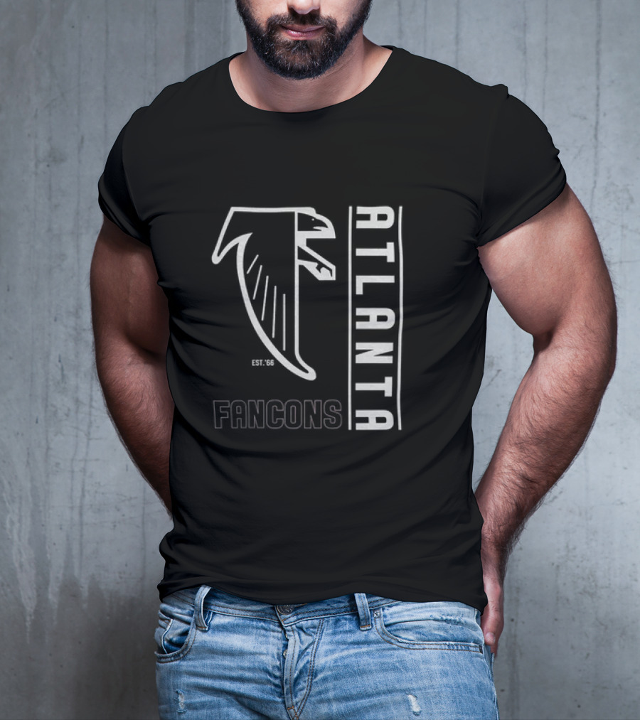 Atlanta Falcons Black Essential Established '66 Logo Fancons T-Shirt
