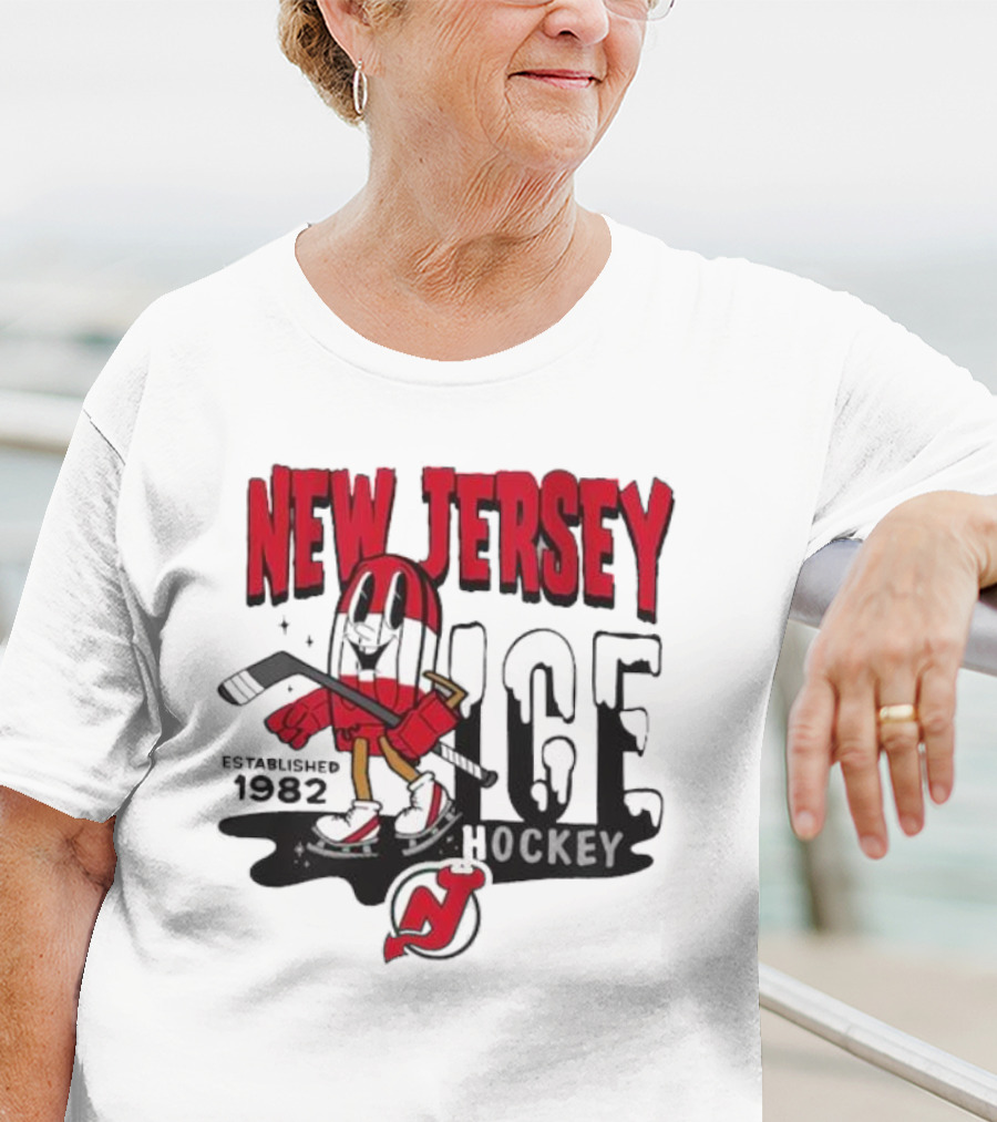 New Jersey Hockey Popsicle Established 1982 Youth Mitchell And Ness T-Shirt