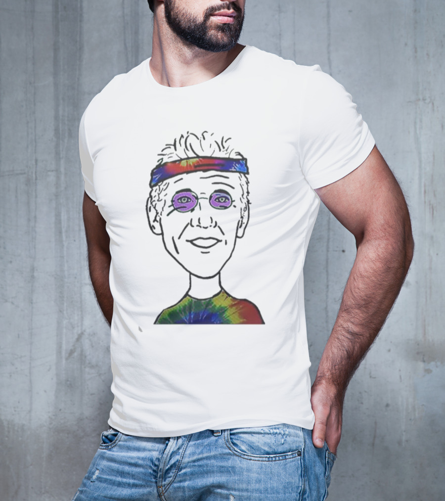 Bill Walton Tie-Dye Headband And Shirt Caricature T-Shirt