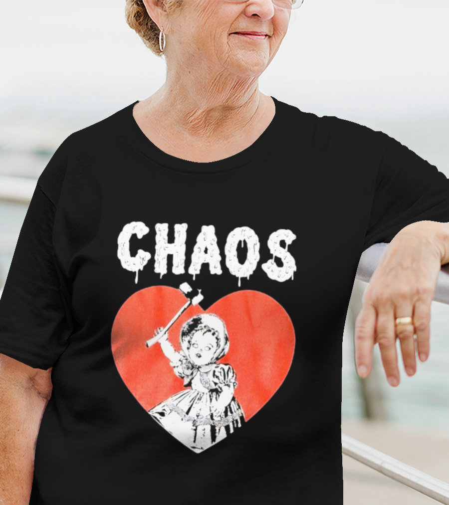 Chaos Heart With Girl Holding Bat T-Shirt