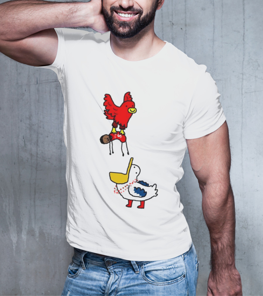 Hawks Trade Dejounte Murray To The Pelicans NBA Paint Bird Dunking Player T-Shirt