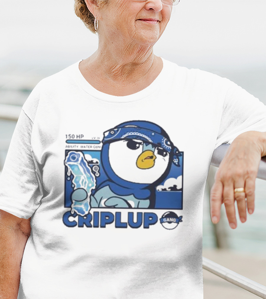 Impjcomics Criplup Comic Blue Bandana Penguin T-Shirt