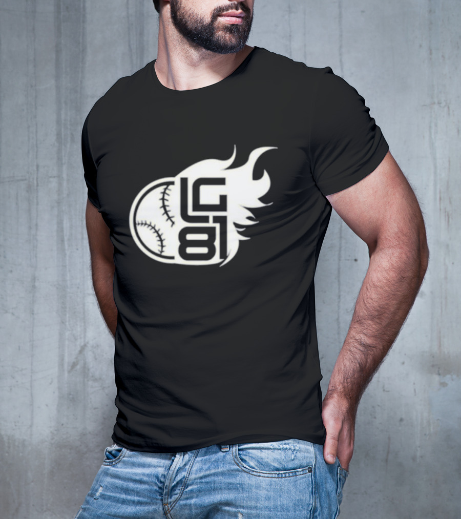 LG 81 Baseball Flames T-Shirt