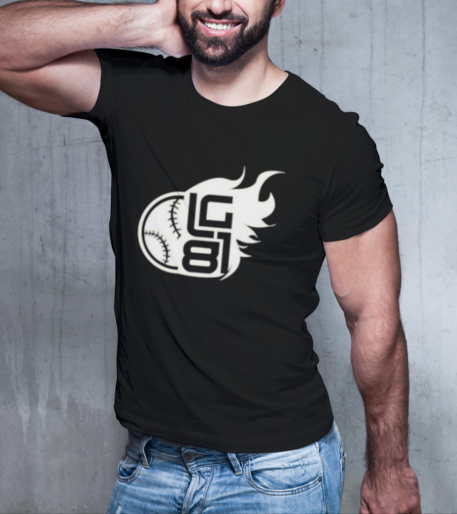LG 81 Baseball Flames T-Shirt
