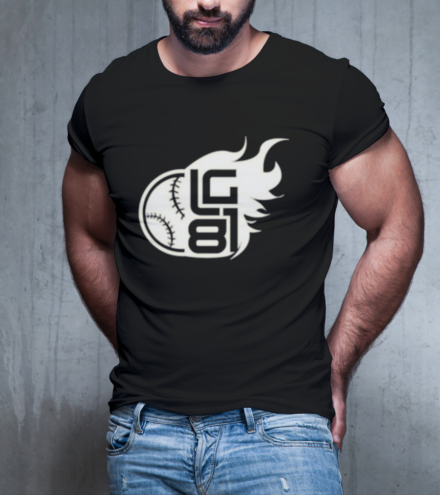 LG 81 Baseball Flames T-Shirt