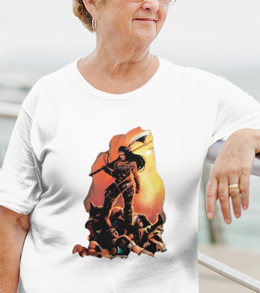 Athena Palmer Warrior Standing Over Fallen Warriors T-Shirt