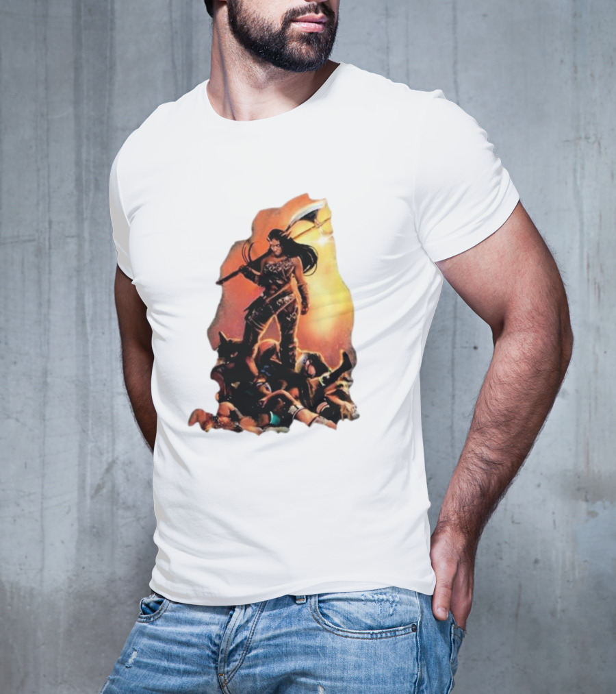 Athena Palmer Warrior Standing Over Fallen Warriors T-Shirt