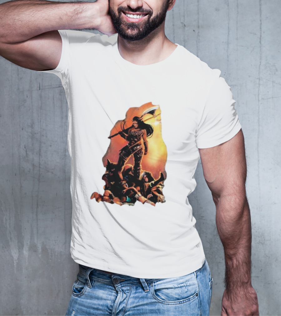 Athena Palmer Warrior Standing Over Fallen Warriors T-Shirt