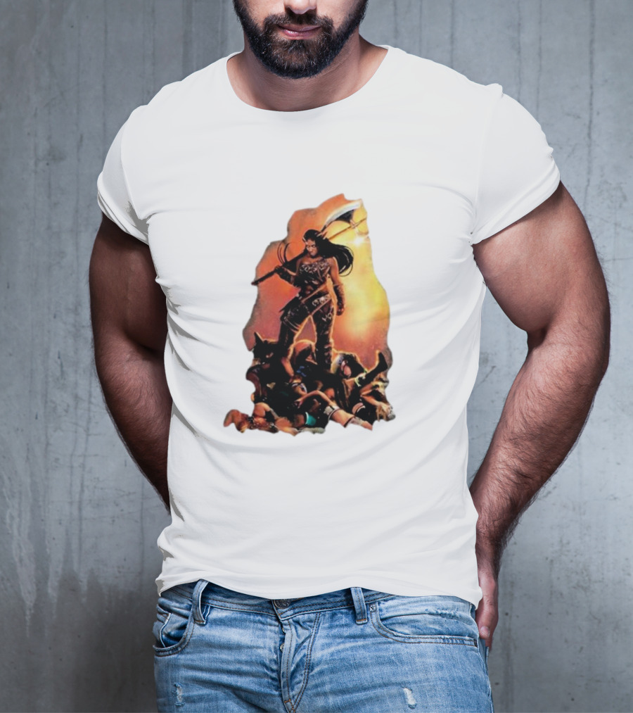 Athena Palmer Warrior Standing Over Fallen Warriors T-Shirt