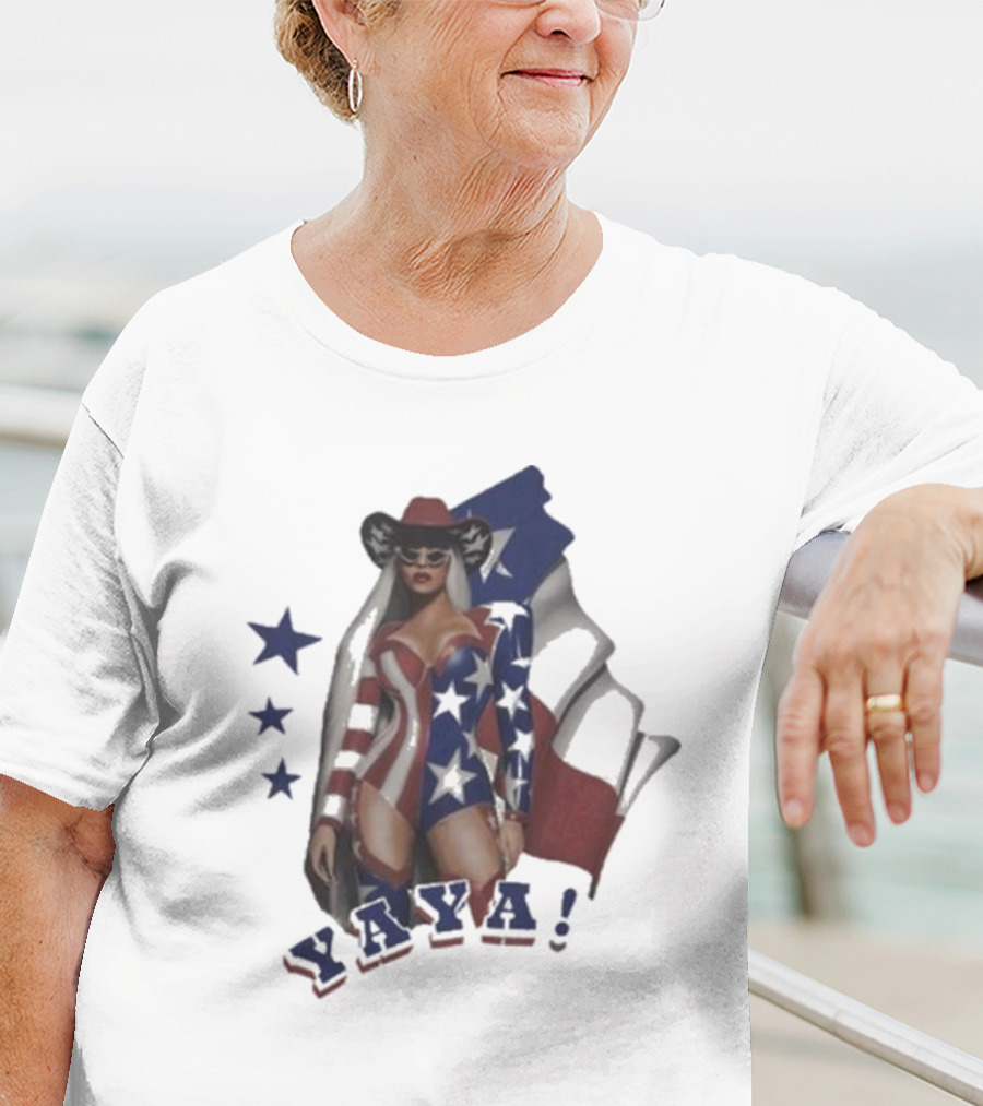 Cowboy Yaya American Flag Stars T-Shirt