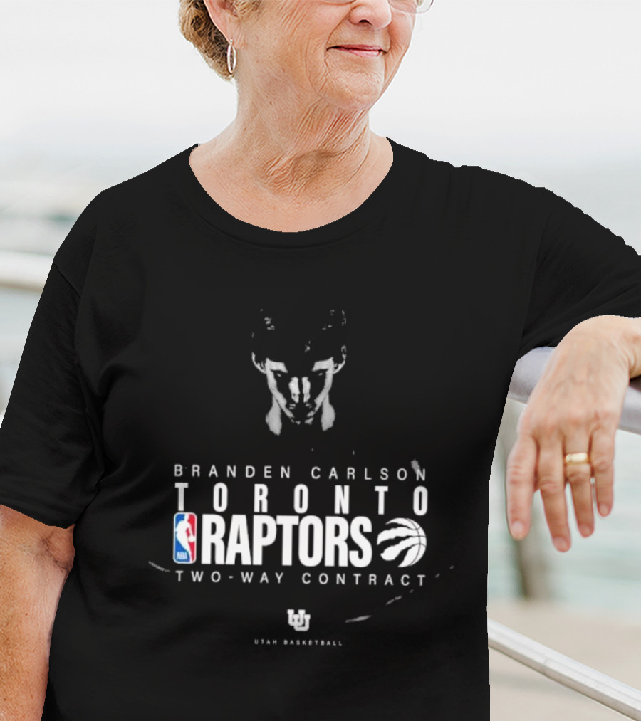 Branden Carlson Toronto Raptors Two-Way Contract NBA Utah Basketball T-Shirt