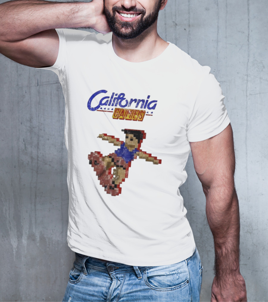 California Games Pixelated Skateboarding Retro Gaming T-Shirt