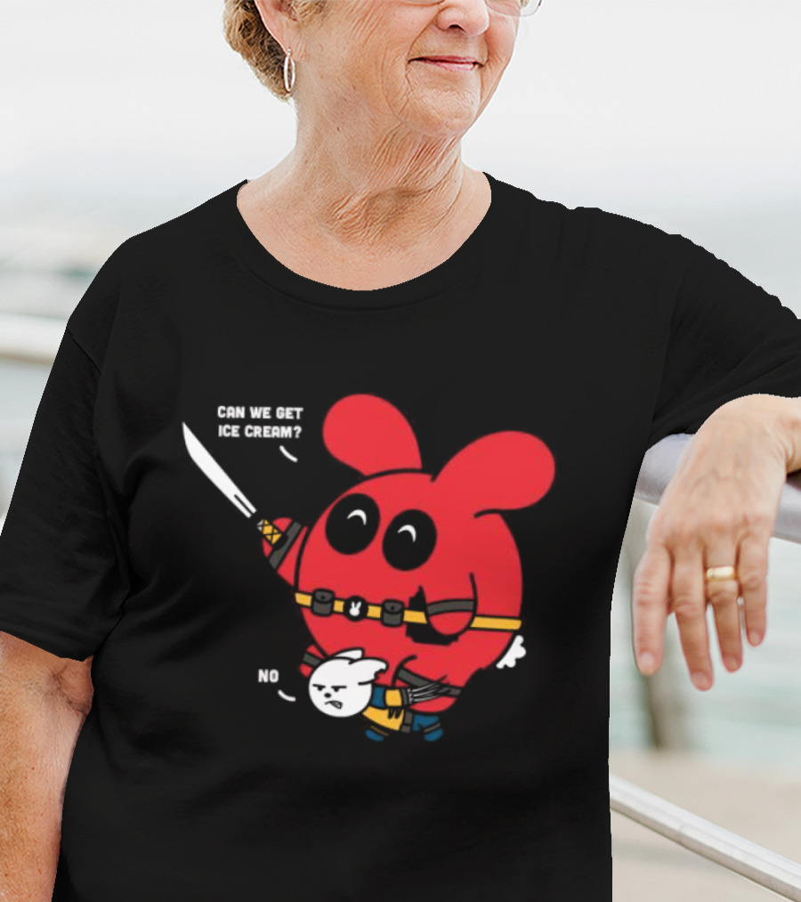 Can We Get Ice Cream No Exclusive Deadpool Rabbit T-Shirt