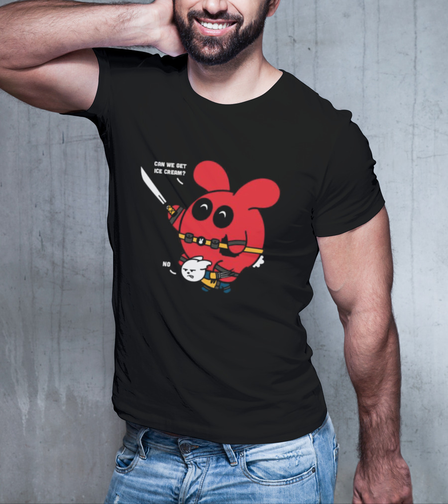 Can We Get Ice Cream No Exclusive Deadpool Rabbit T-Shirt