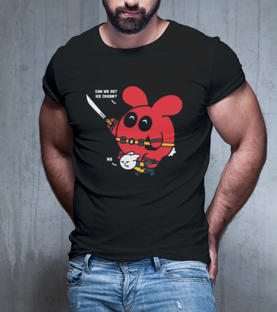 Can We Get Ice Cream No Exclusive Deadpool Rabbit T-Shirt