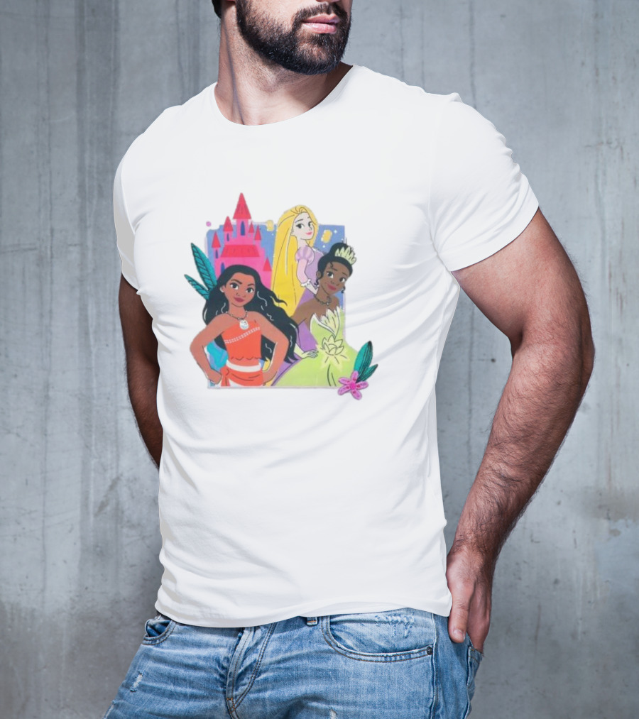 Disney Princess Moana Rapunzel Tiana T-Shirt
