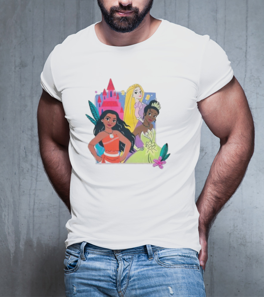 Disney Princess Moana Rapunzel Tiana T-Shirt