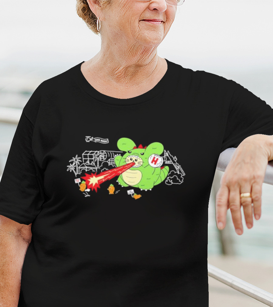 Fatrabbitfarm San Diego Monster End Of The Line No Running T-Shirt