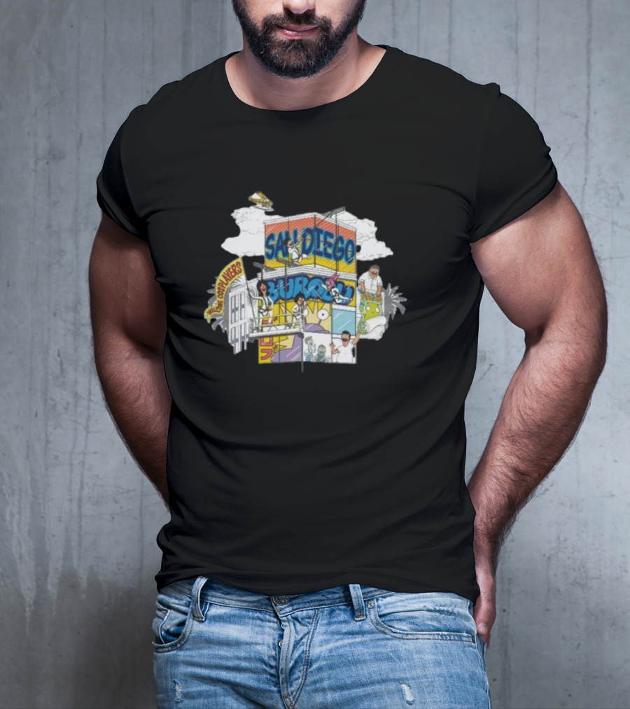 San Diego Skyscraper Happy Hour Crew T-Shirt