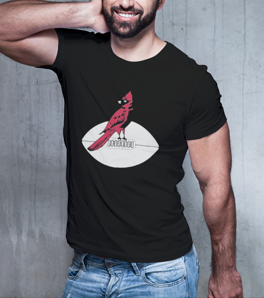 Arizona Cardinals Vintage Cardinal On Football T-Shirt