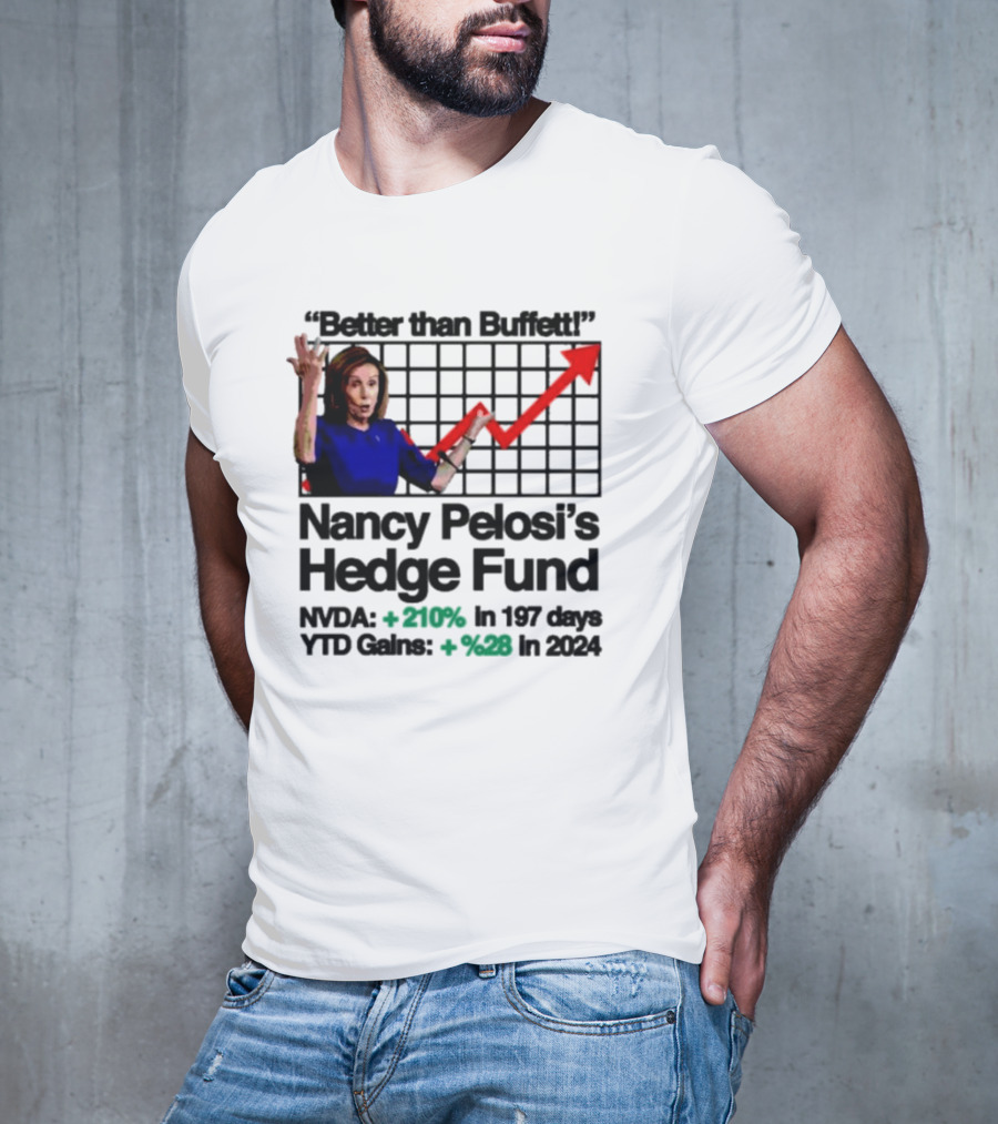 Better Than Buffett Nancy Pelosi's Hedge Fund NVDA Gains 210 Percent YTD T-Shirt