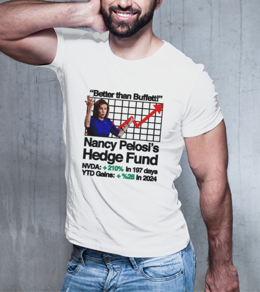 Better Than Buffett Nancy Pelosi's Hedge Fund NVDA Gains 210 Percent YTD T-Shirt
