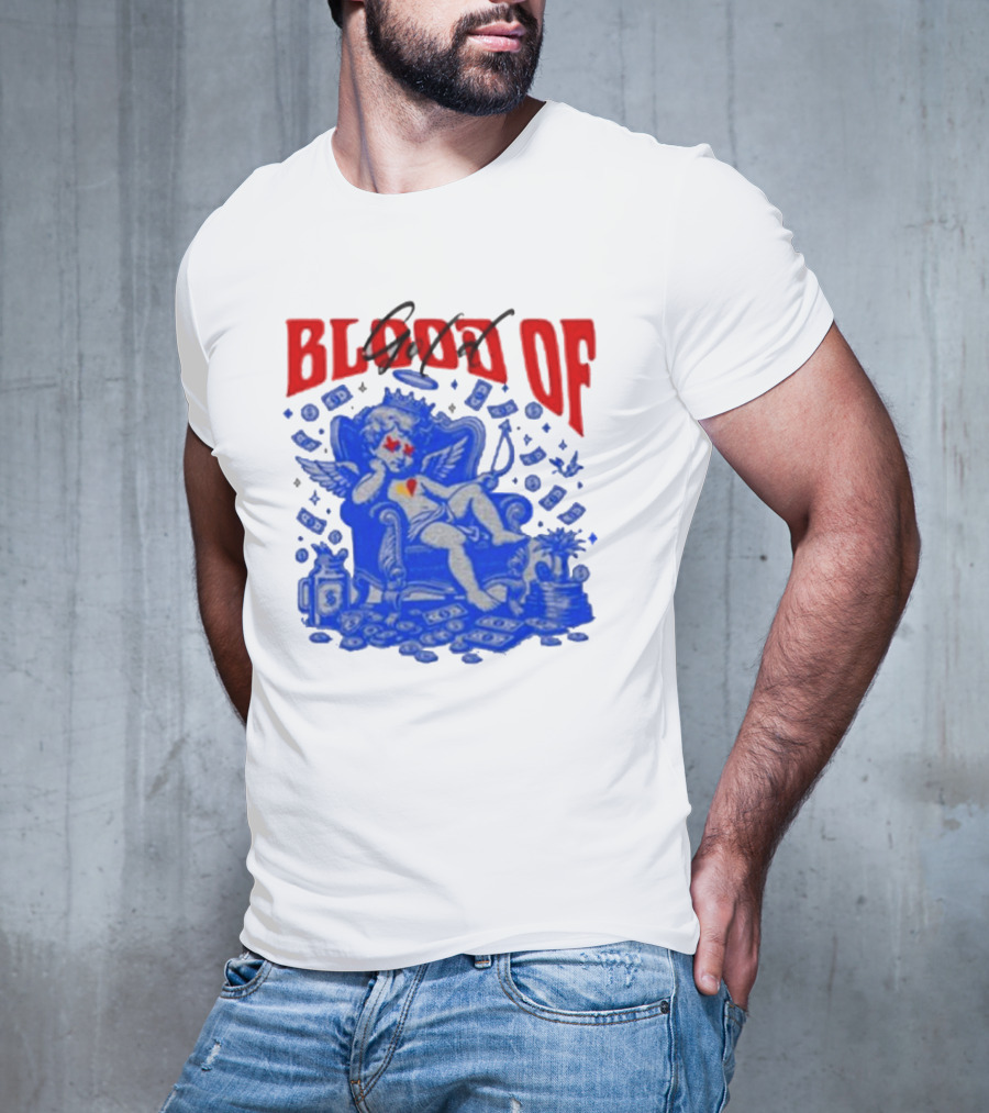 Blood Of Gold Angel On Throne Surrounded By Money T-Shirt