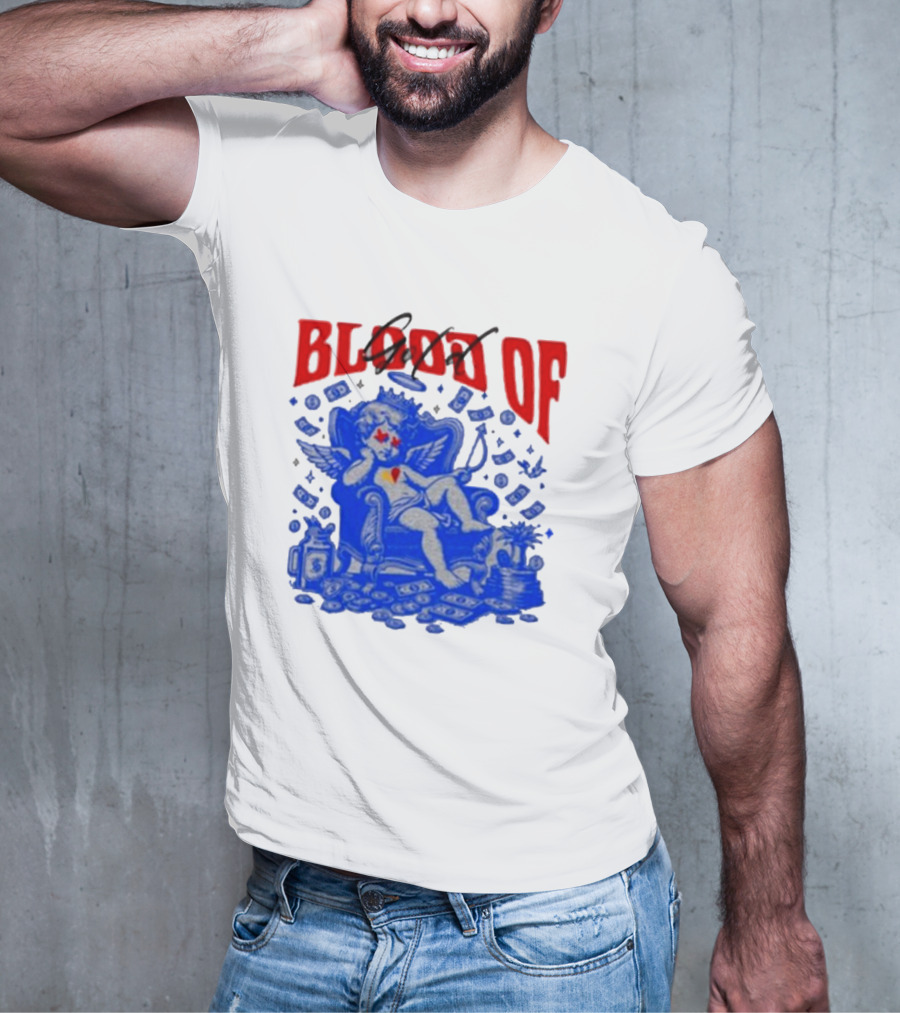 Blood Of Gold Angel On Throne Surrounded By Money T-Shirt