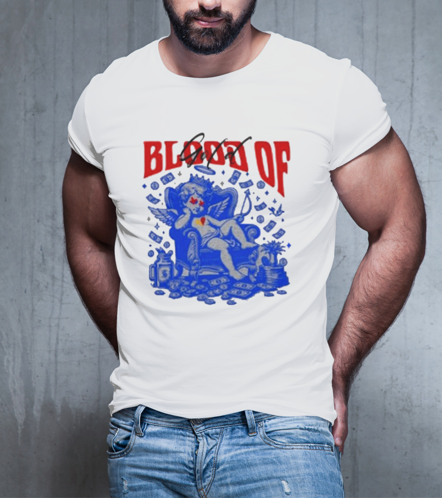 Blood Of Gold Angel On Throne Surrounded By Money T-Shirt