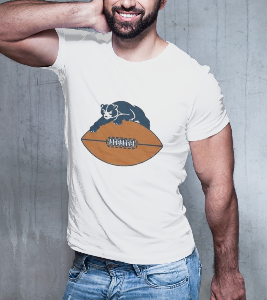 Chicago Bears Vintage Bear And Football Logo 1946 T-Shirt