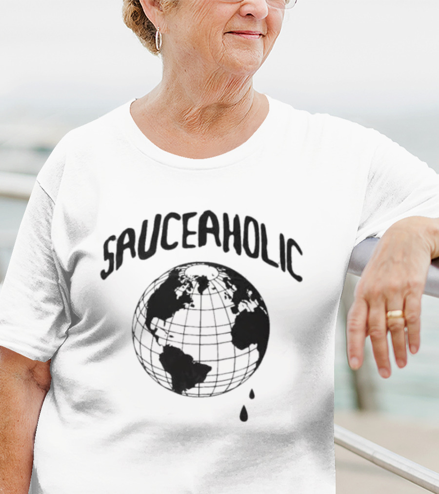 Sauceaholic Drippy World Global Droplets T-Shirt