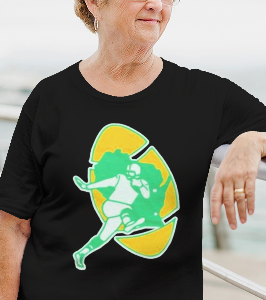 Green Bay Packers Alt Logo 1956 Retro Football Player Emblem T-Shirt