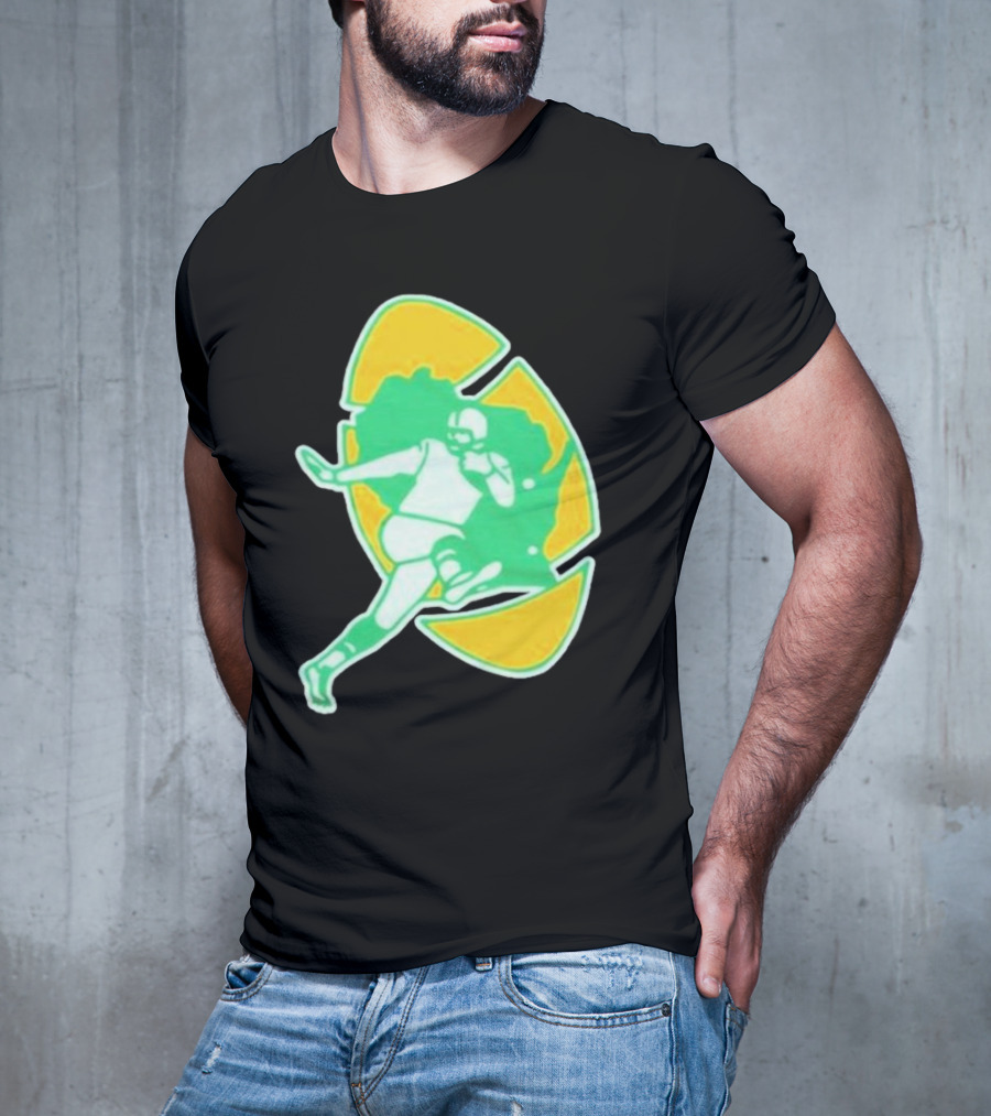 Green Bay Packers Alt Logo 1956 Retro Football Player Emblem T-Shirt
