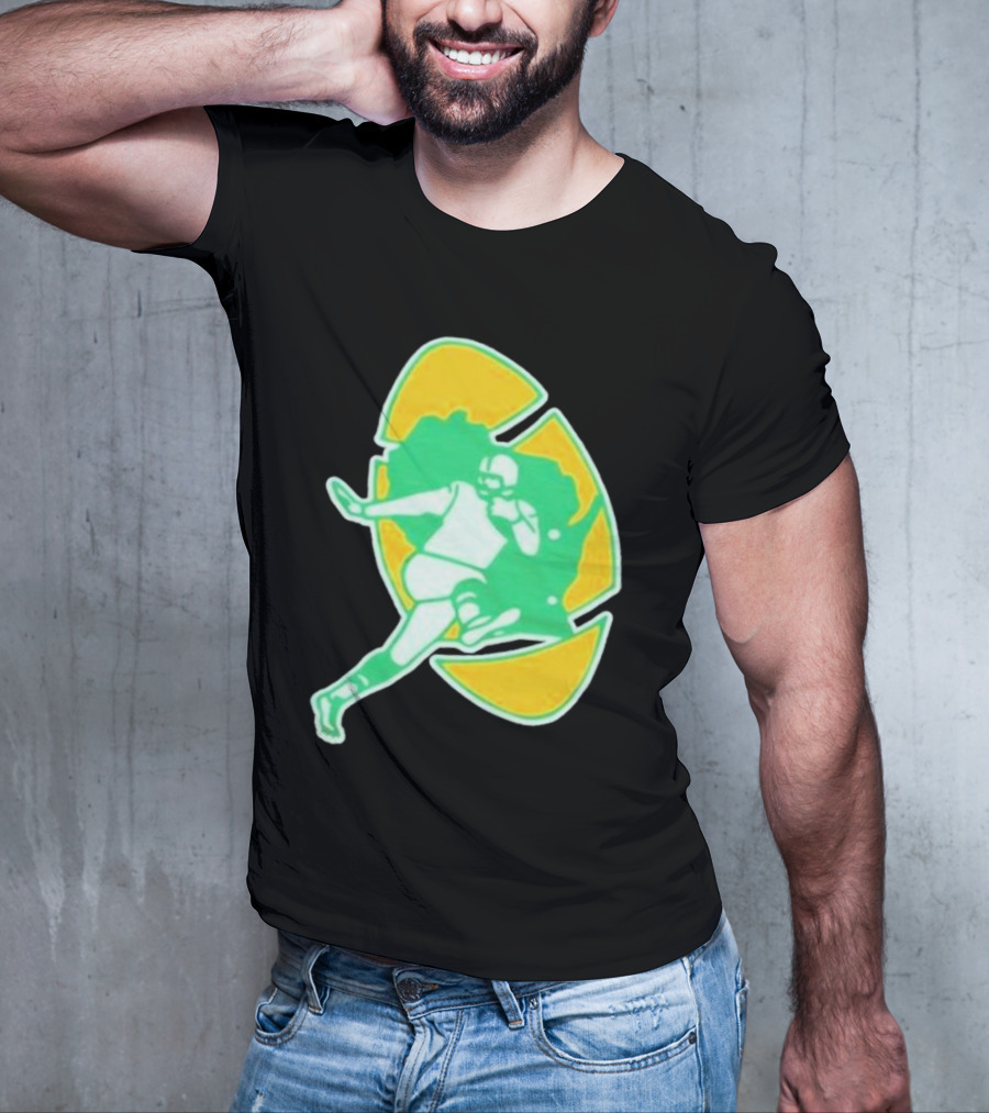 Green Bay Packers Alt Logo 1956 Retro Football Player Emblem T-Shirt