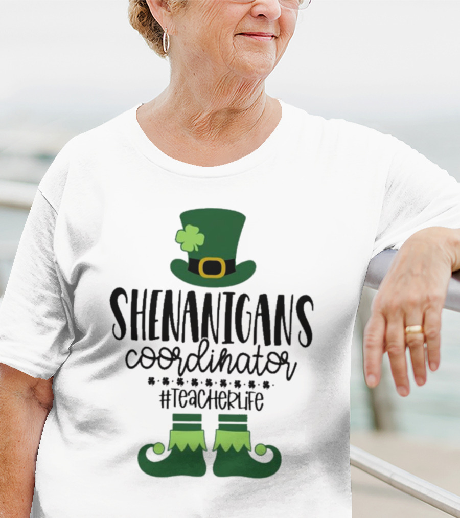 Shenanigans Coordinator #TeacherLife St Patrick's Day Elf T-Shirt