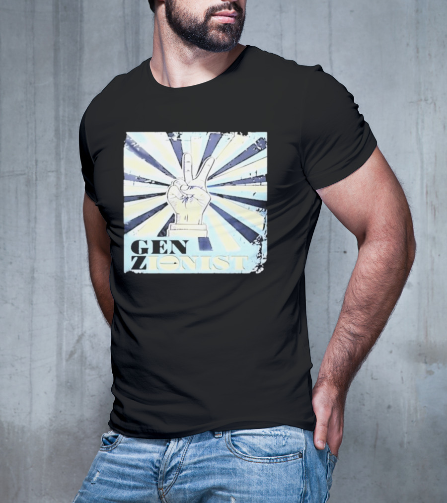 Gen Zionist Peace Sign Victory Hand T-Shirt