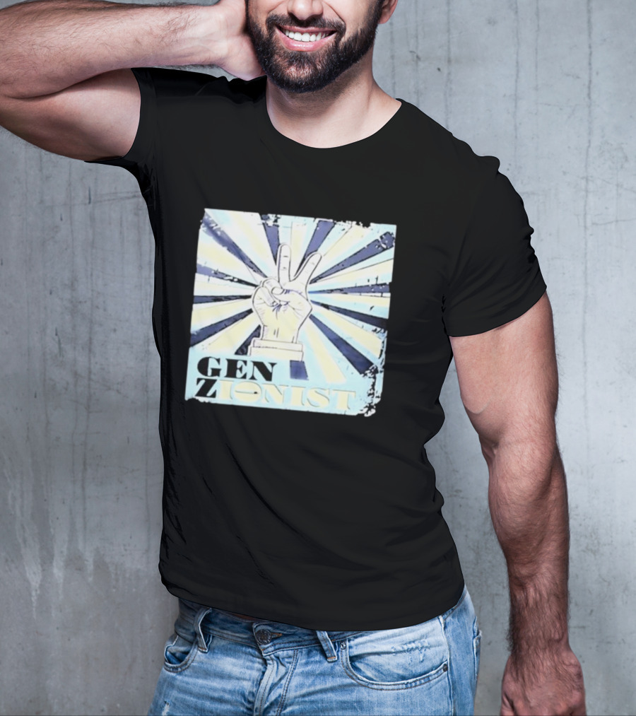 Gen Zionist Peace Sign Victory Hand T-Shirt