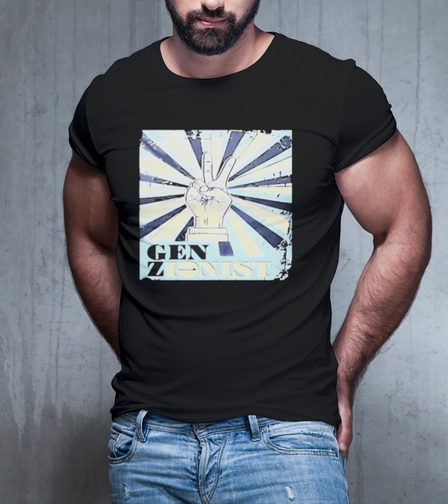 Gen Zionist Peace Sign Victory Hand T-Shirt