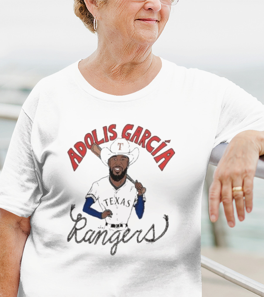 Adolis García Texas Rangers Cowboy Caricature Player T-Shirt